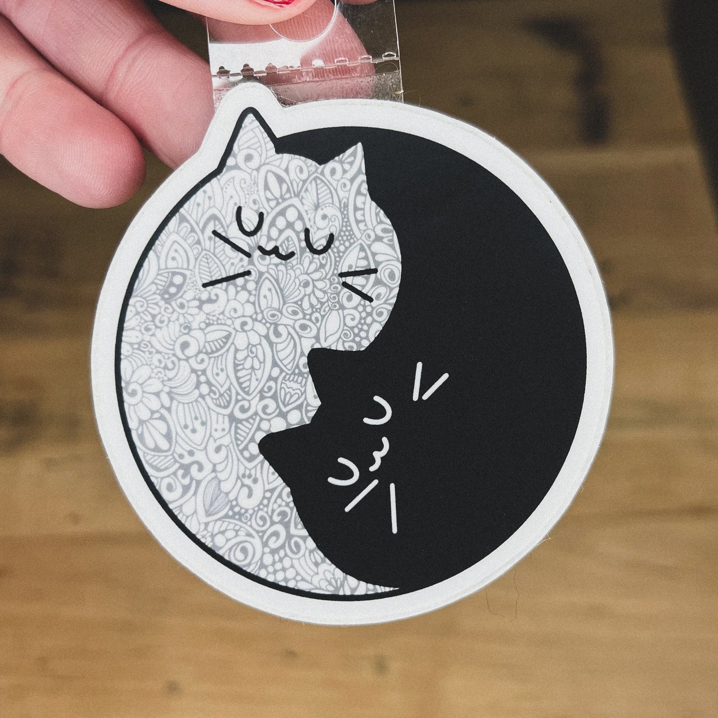 Ying Yang Cat Sticker