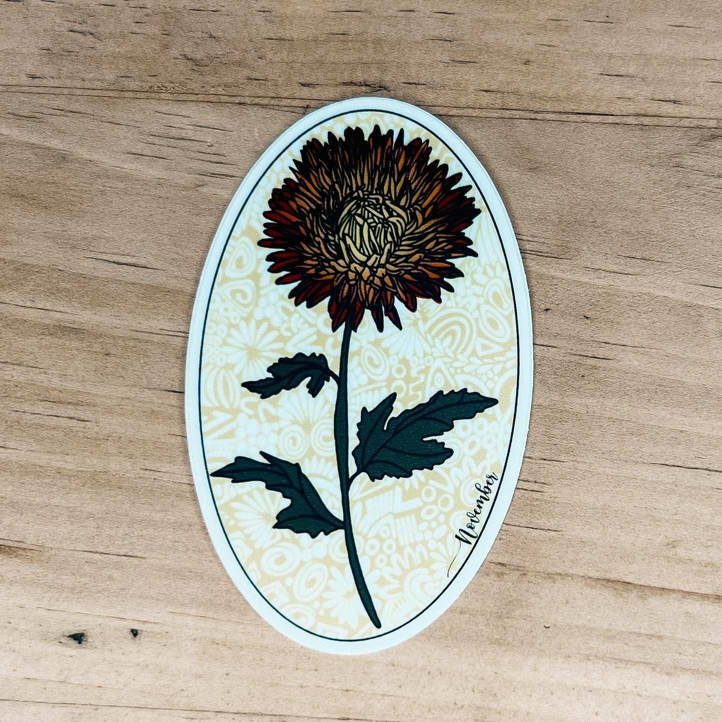 Birth Month Flower Sticker