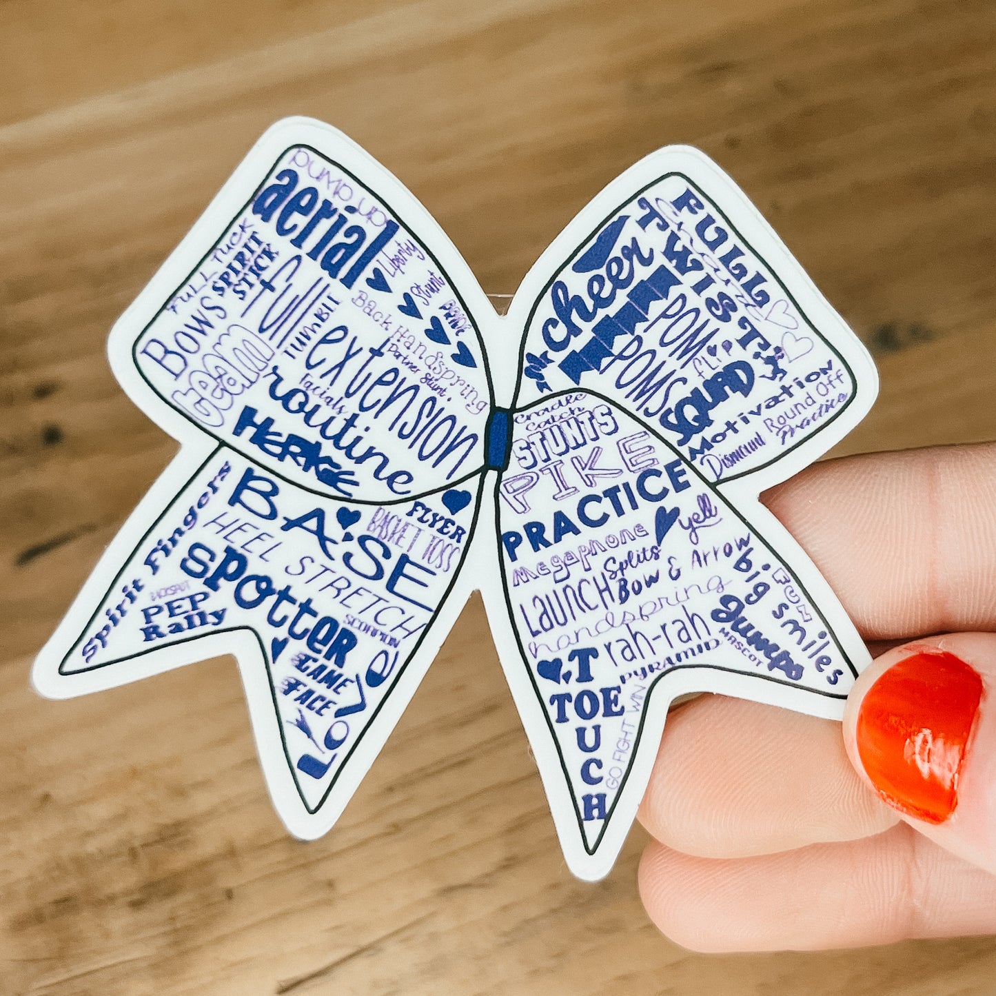 Large Cheer Bow Sticker