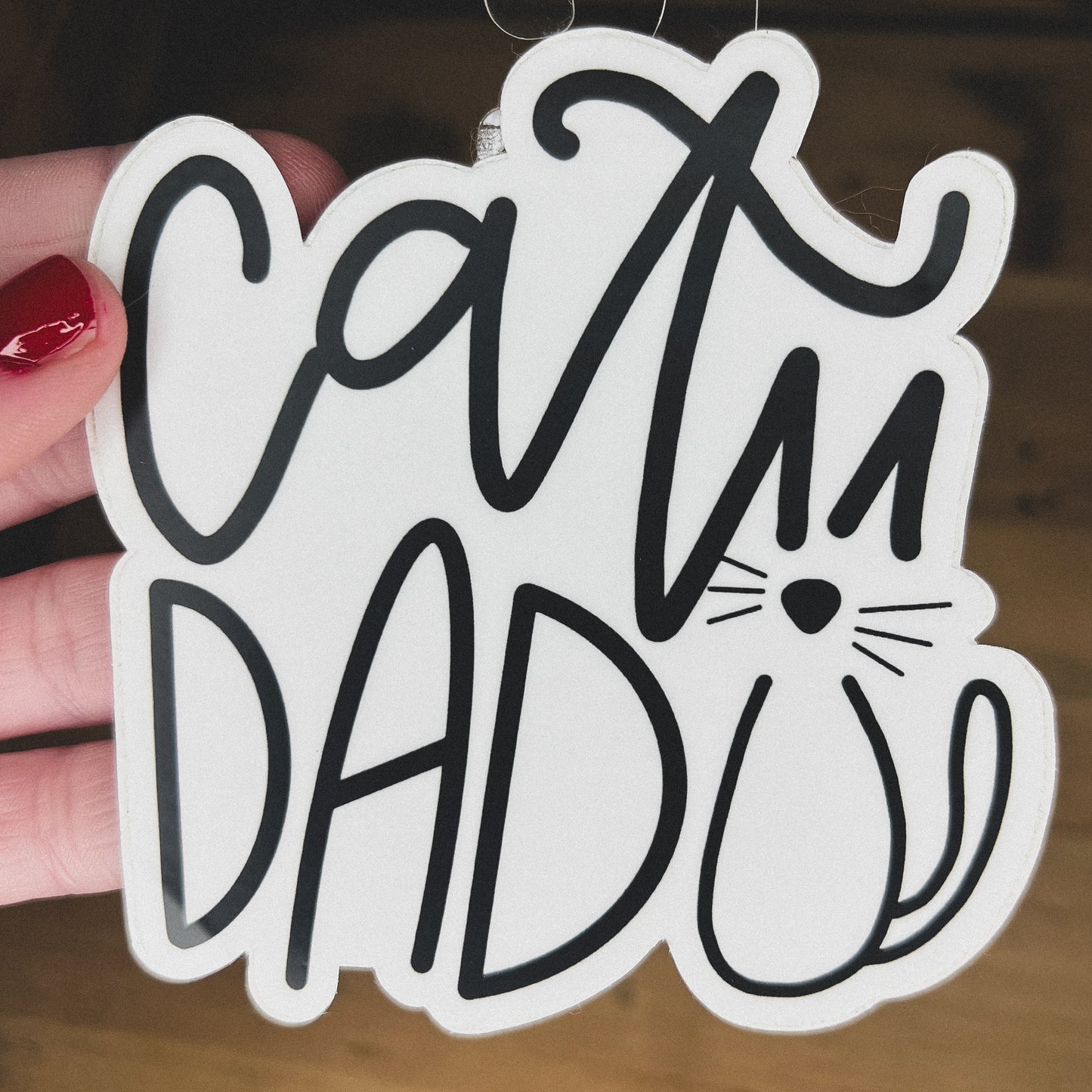 Large Cat Dad Sticker