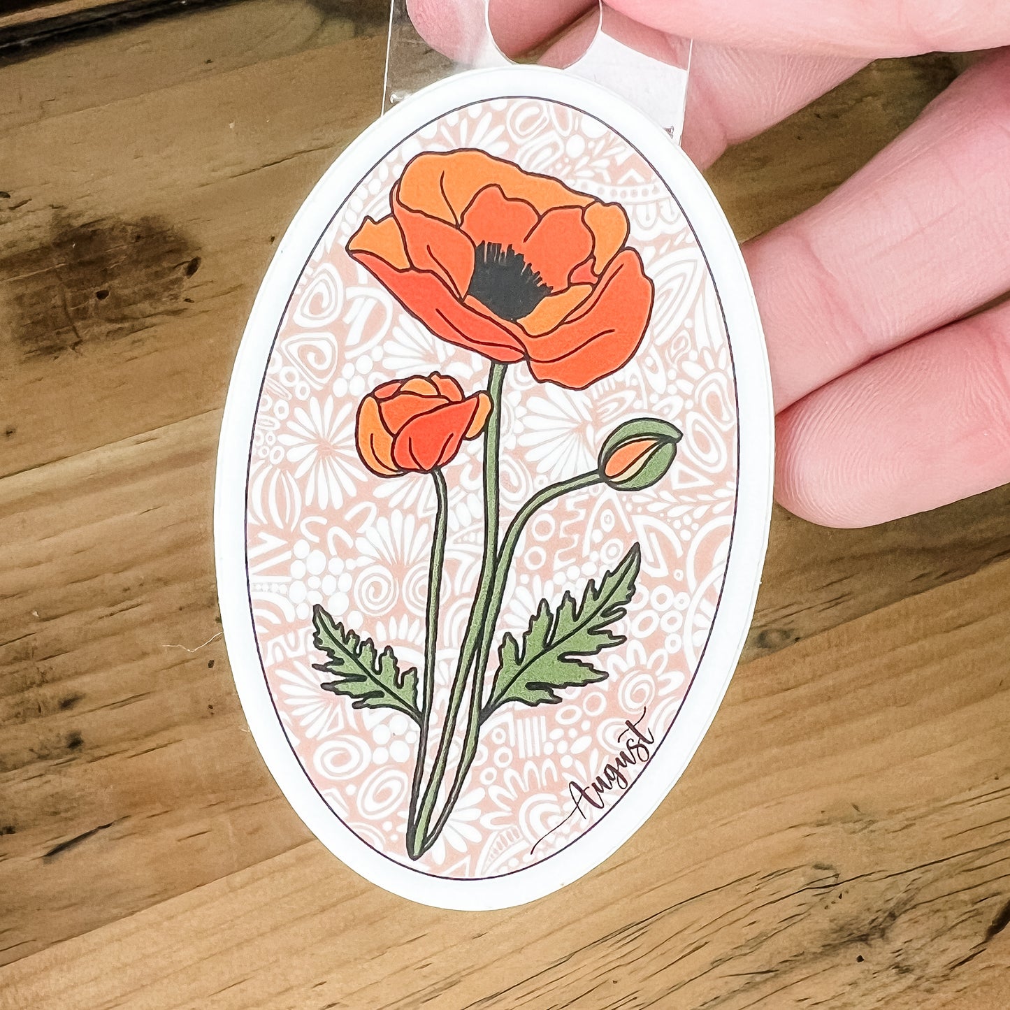 Birth Month Flower Sticker