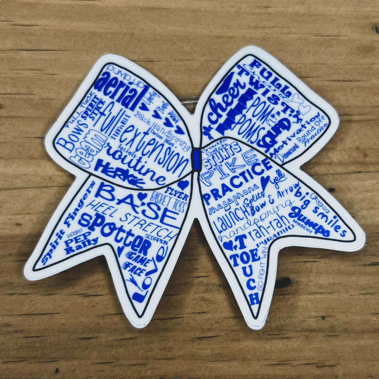 Large Cheer Bow Sticker