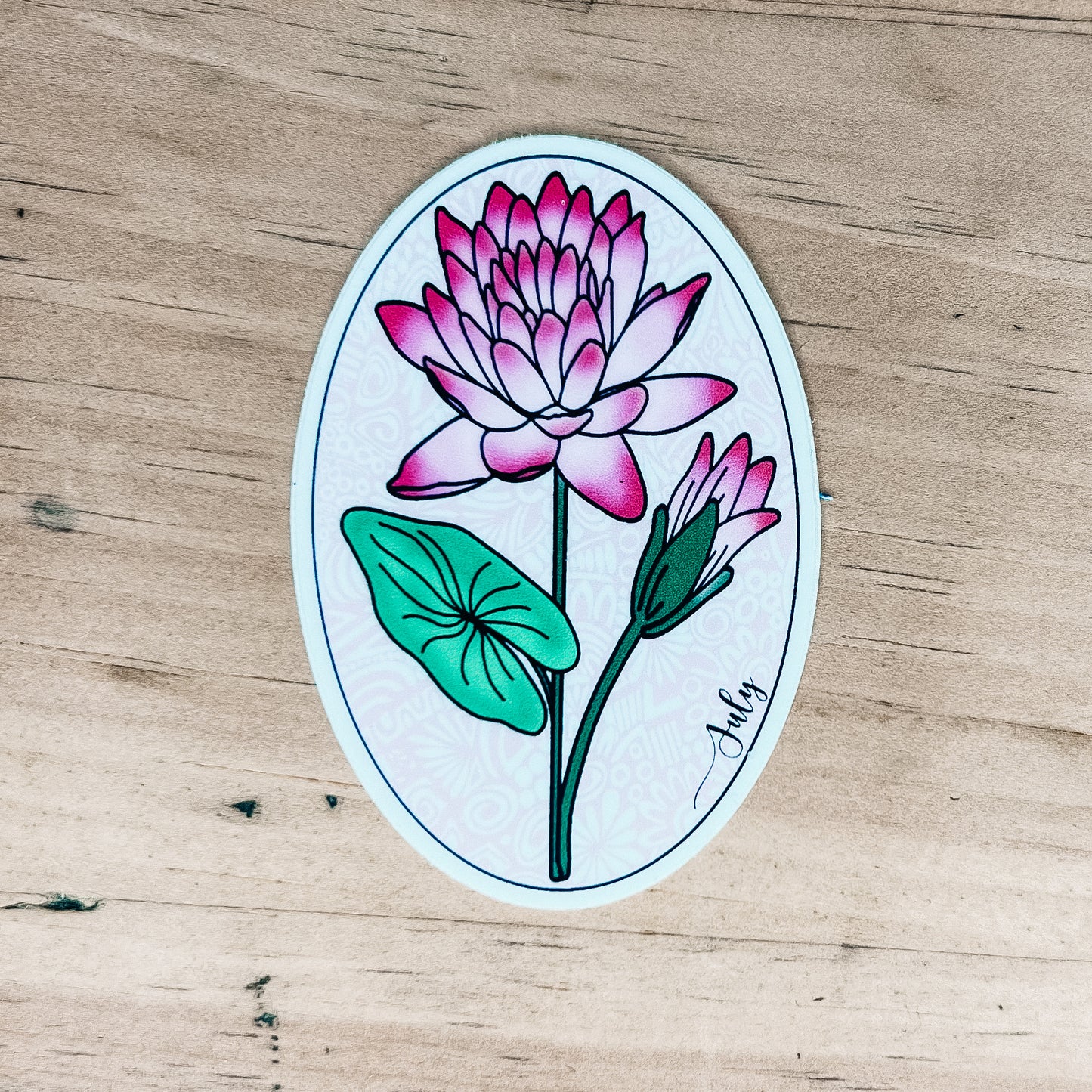 Birth Month Flower Sticker