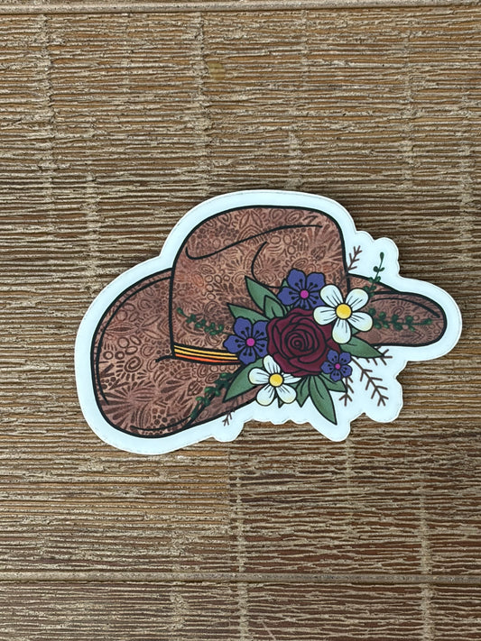 Country Western Flower Cowboy Hat