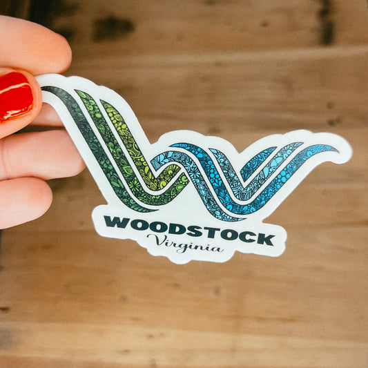 Woodstock Town Logo Sticker