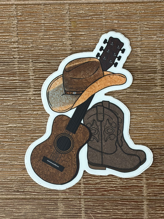 Coleman’s Guitar, Cowboy Hat and Boots