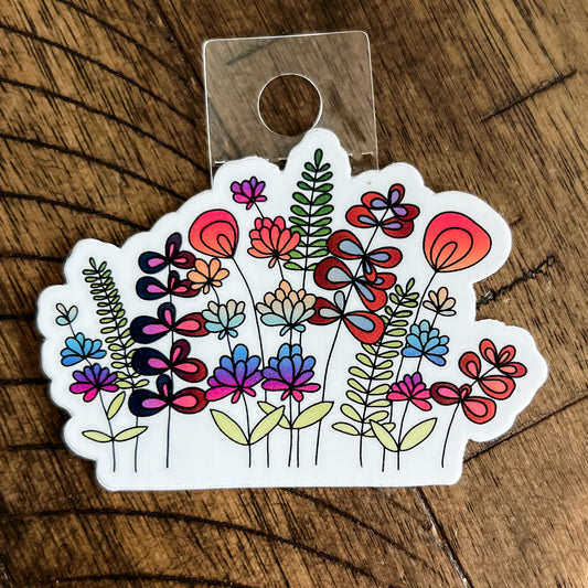 4” Field of Flowers Sticker