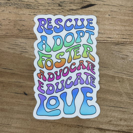 Rescue Animal Love Sticker