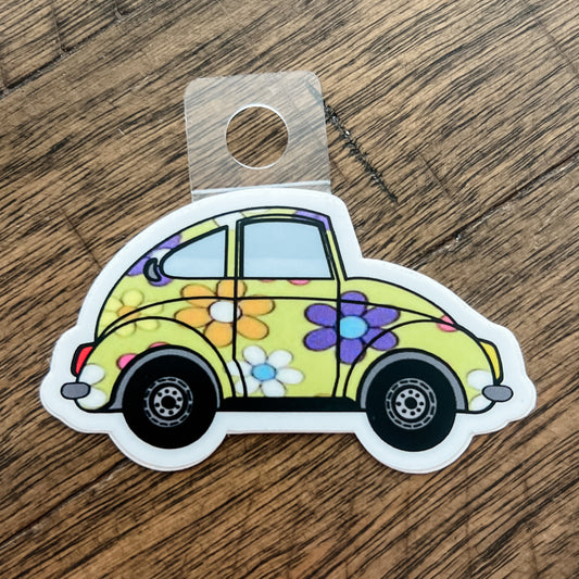 3” Floral Punch Bug Sticker