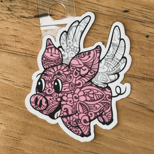 When pigs fly sticker