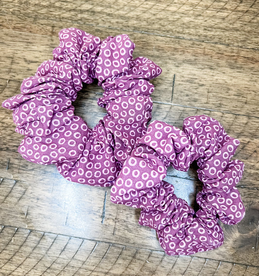 Purple Dots Scrunchie