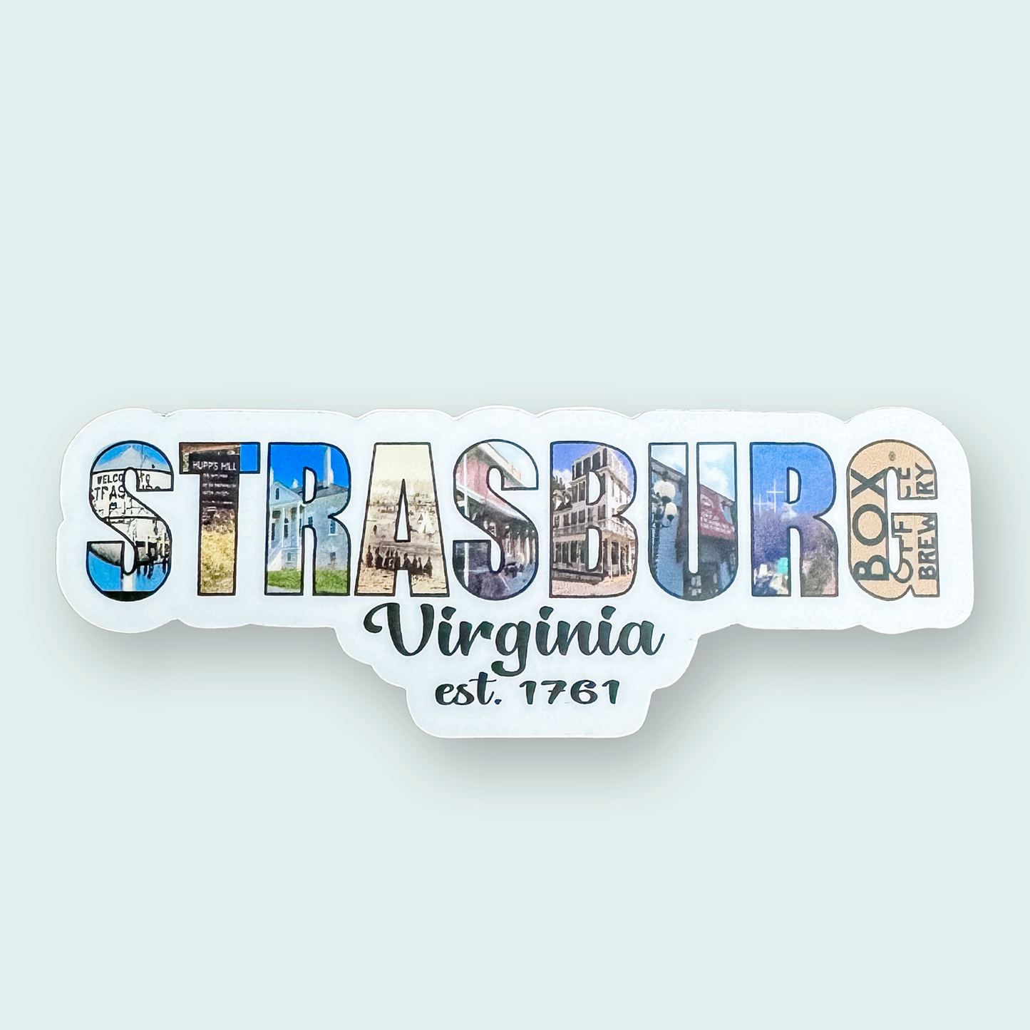 Strasburg Collage Sticker