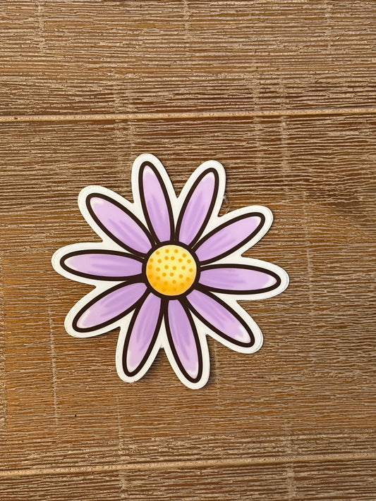 3” Purple Daisy Sticker