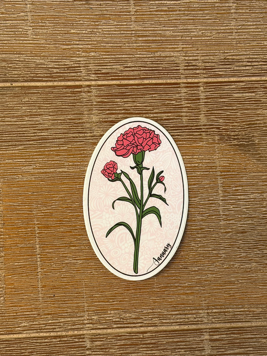 Birth Month Flower Sticker