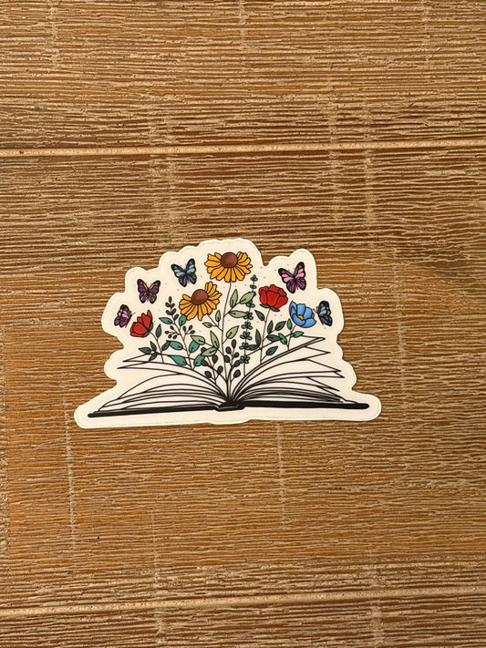 Book of Flowers Sticker