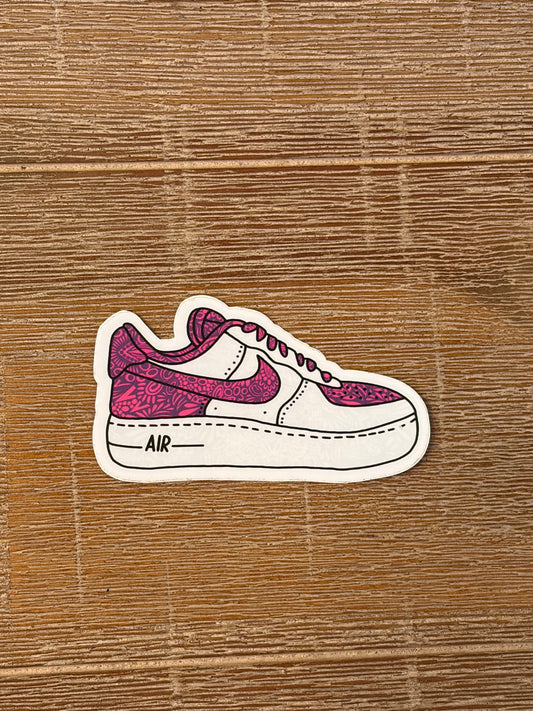 Pink & White Shoe Sticker