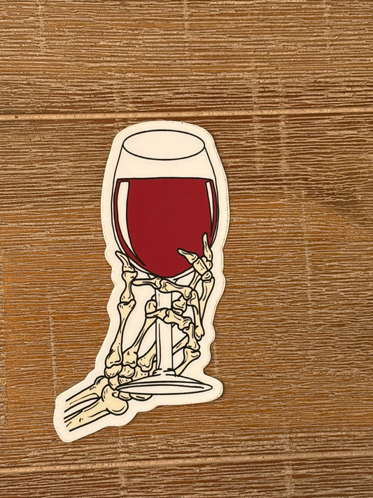 Skeleton Wine Glass